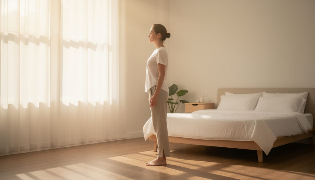 découvrez des astuces simples pour améliorer votre posture le matin et commencer la journée en pleine forme et sérénité.