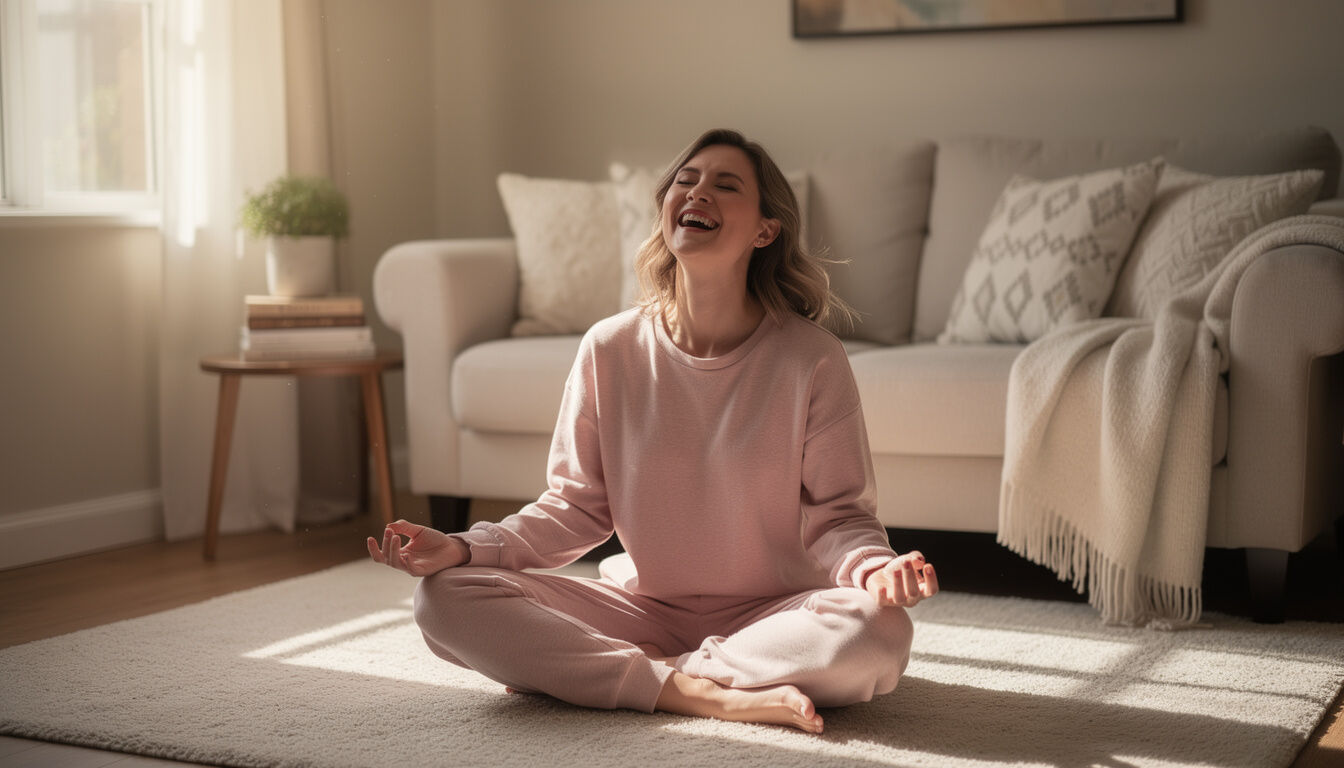 Découvrez 5 exercices simples de yoga du rire à pratiquer facilement chez vous pour améliorer votre bien-être et réduire le stress.